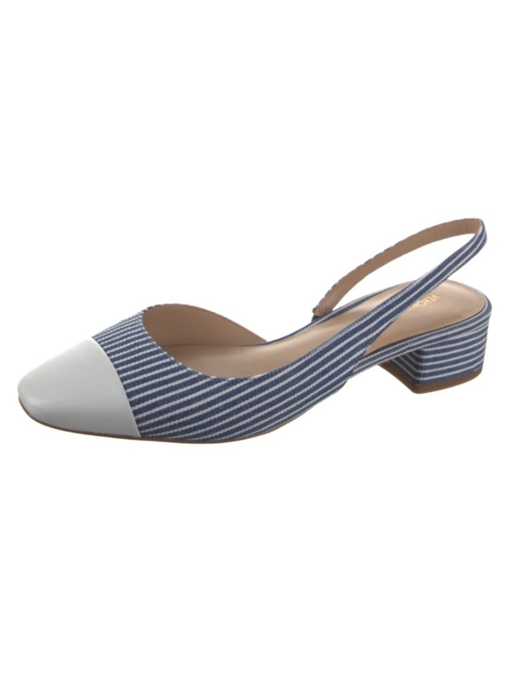 Veronica Beard Cecile Stripe Slingback Ballerina Pumps